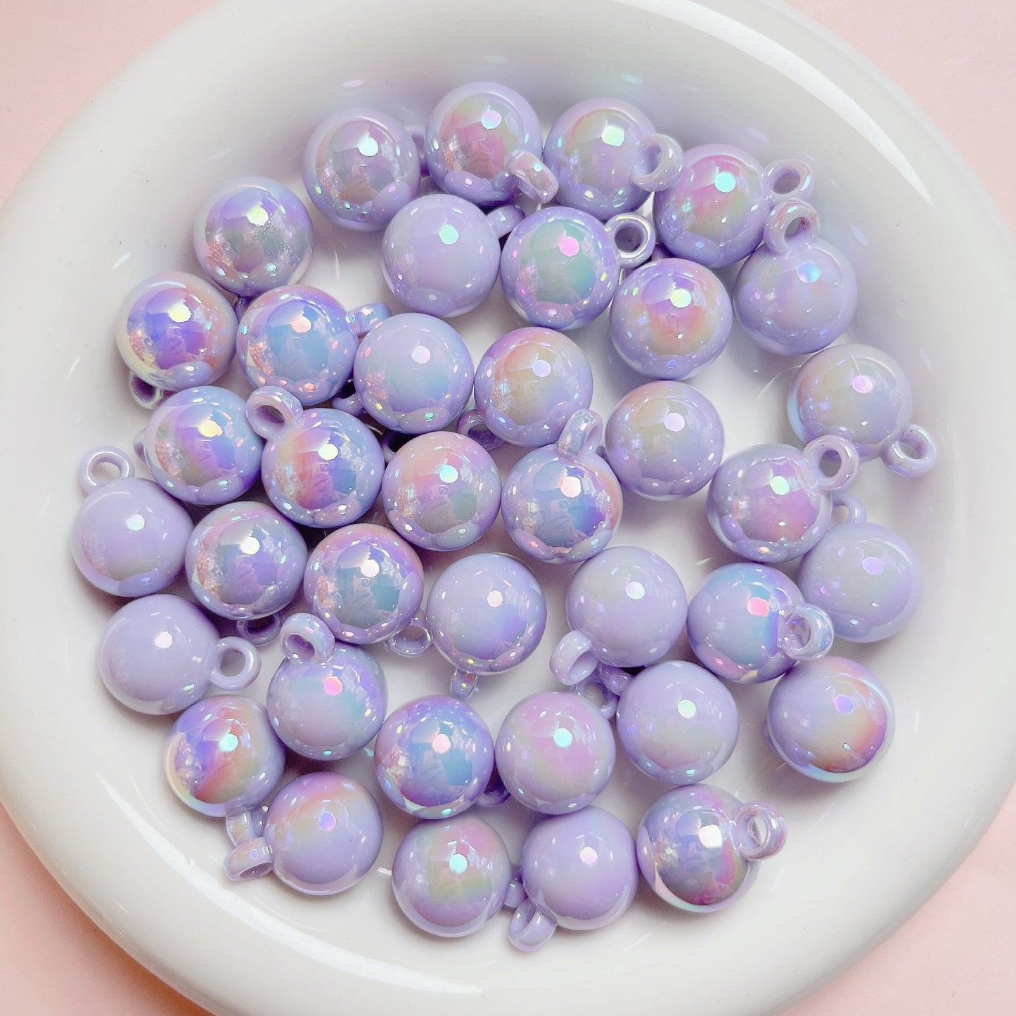 FS2385-16MM Glowing Solid Color Dangle Acrylic Beads For Making Car Hangers
