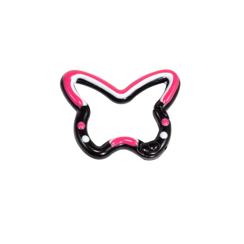 FS3006- 25mm Hand Painted Butterfly Keyring