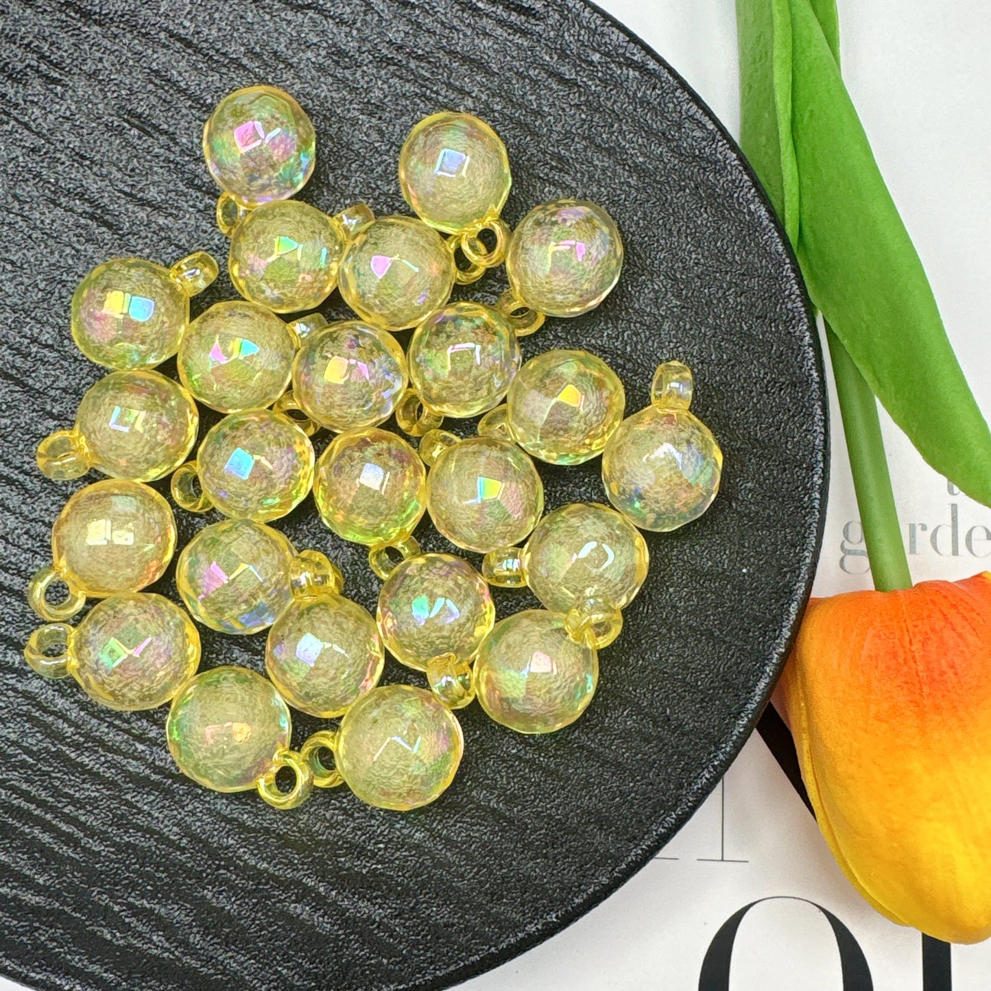 FS3936-16mm Disco Acrylic Bubble Beads For Making Car Hanger