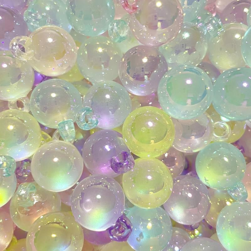 FS2387-16mm Clear UV Shiny Acrylic Dangle Beads For Making Car Hanger