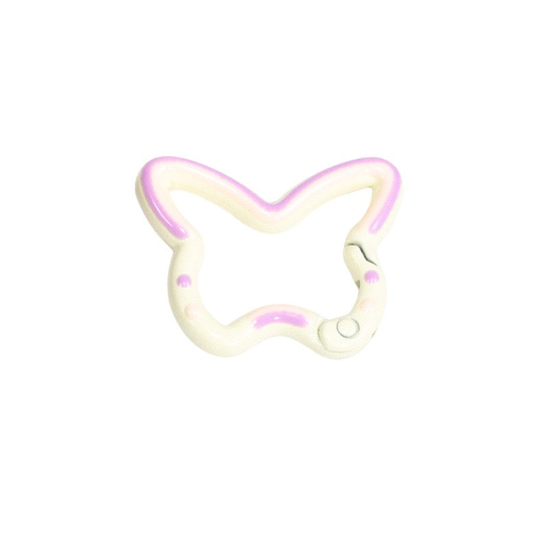 FS3006- 25mm Hand Painted Butterfly Keyring