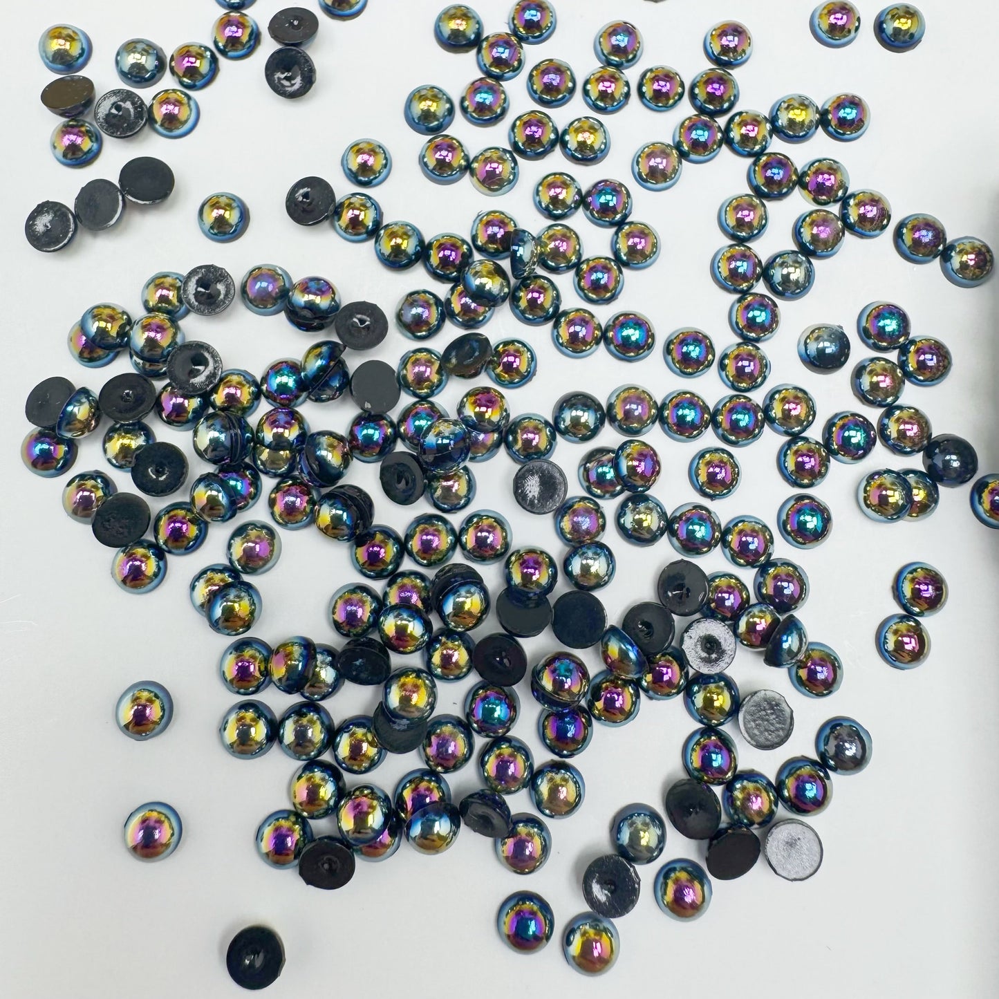 FS3639-4mm AB Half Pearl Looking Half Acrylic Pearl Patch For Making Fancy Beads Or Fancy Pen