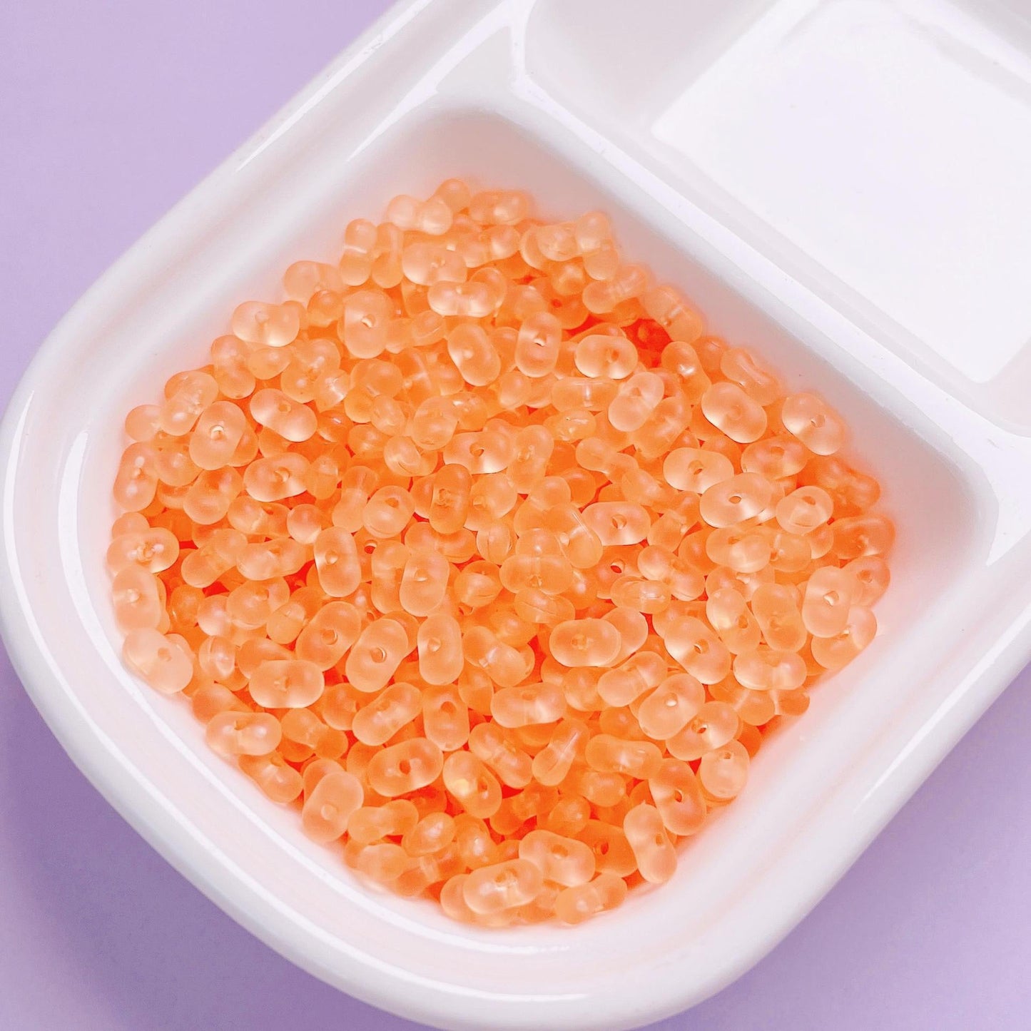 FS2381-3¡Á6mm Clear Frosted Peanut Acrylic Beads For Making Key Chain