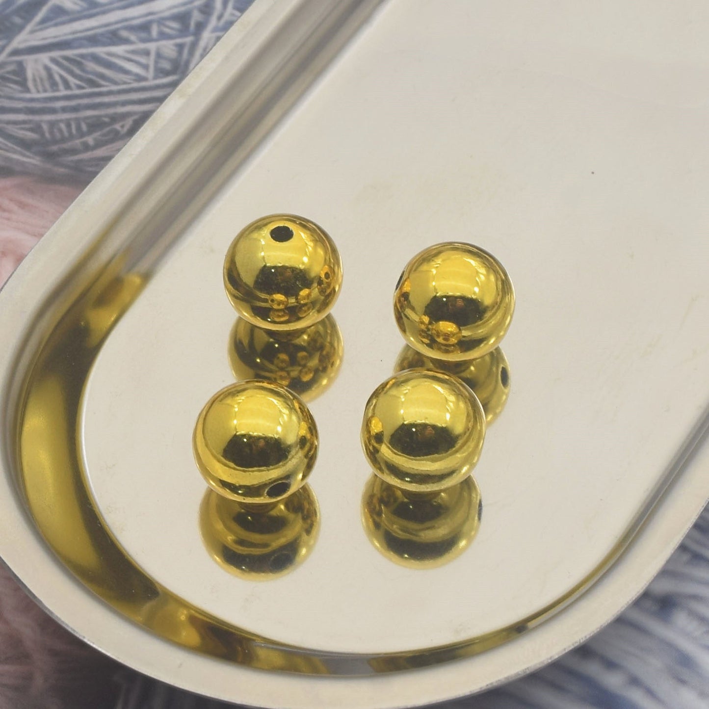 FS1709-16MM Metallic Acrylic Beads Fit For Beadable Pens