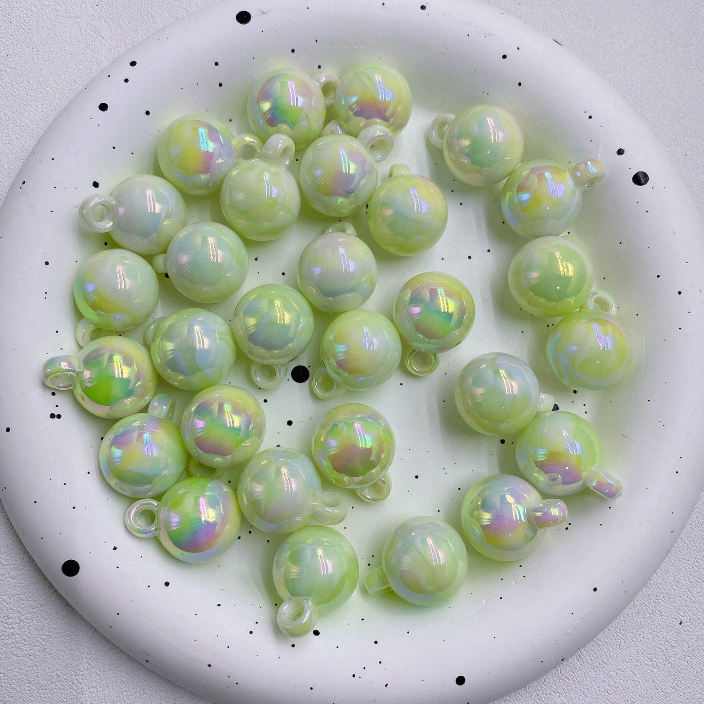 FS2385-16MM Glowing Solid Color Dangle Acrylic Beads For Making Car Hangers