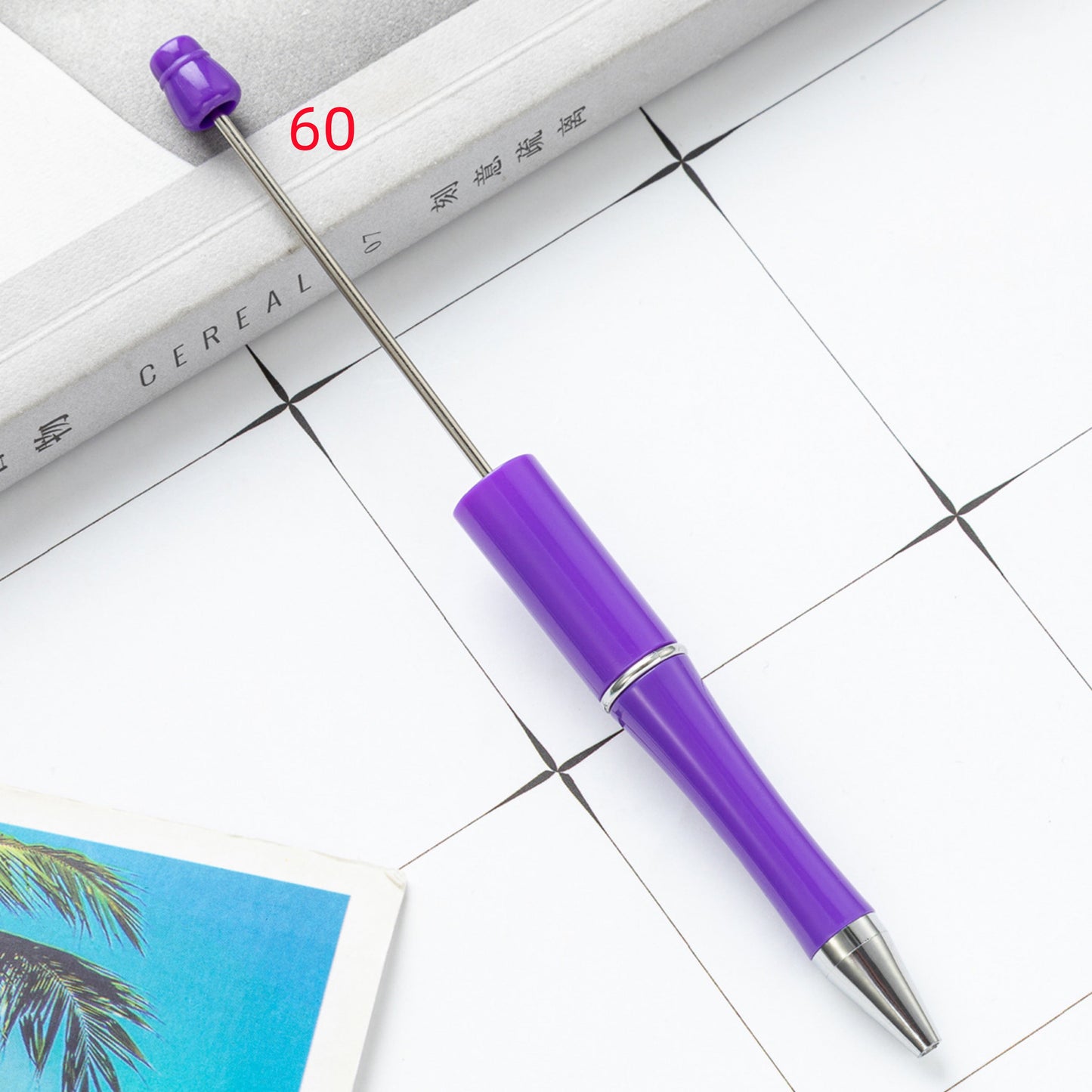 FS2342-10 Pieces Solid Color Plastic beadable Pens