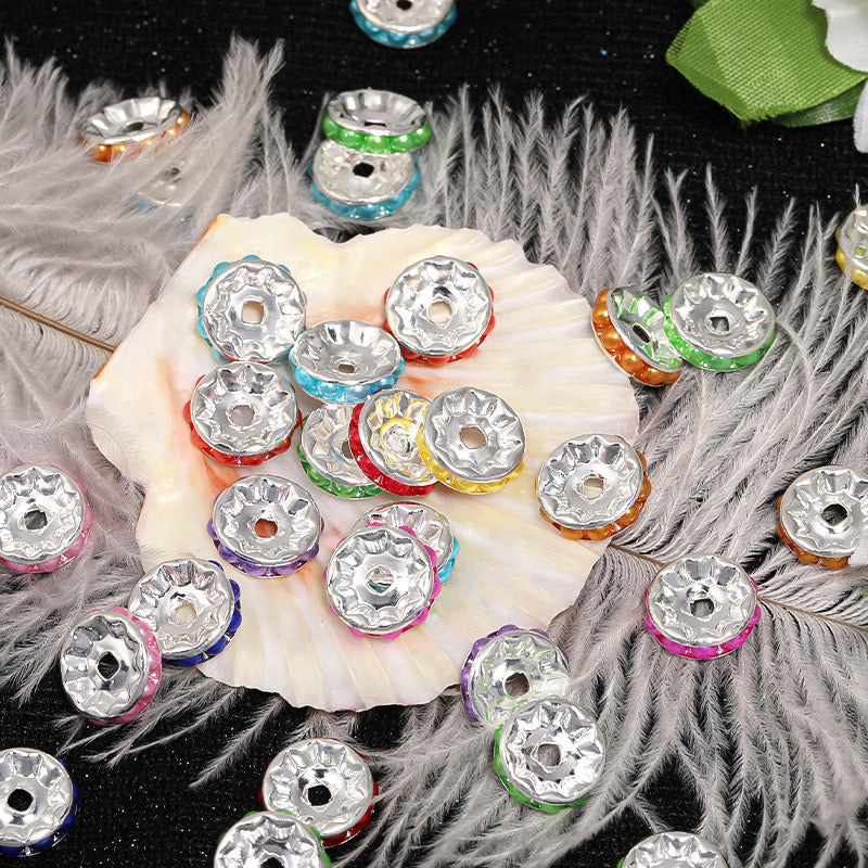 FS2454-12mm Random Mixed Color Pearl Spacer Fit For Beadable Pens