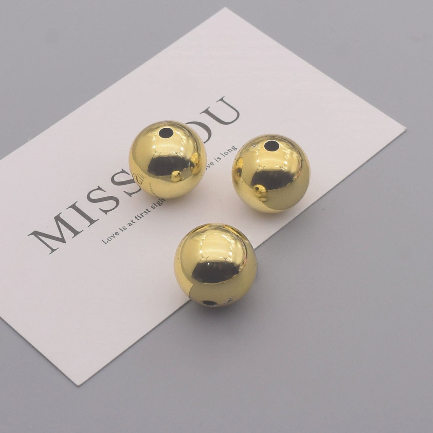 FS1709-16MM Metallic Acrylic Beads Fit For Beadable Pens