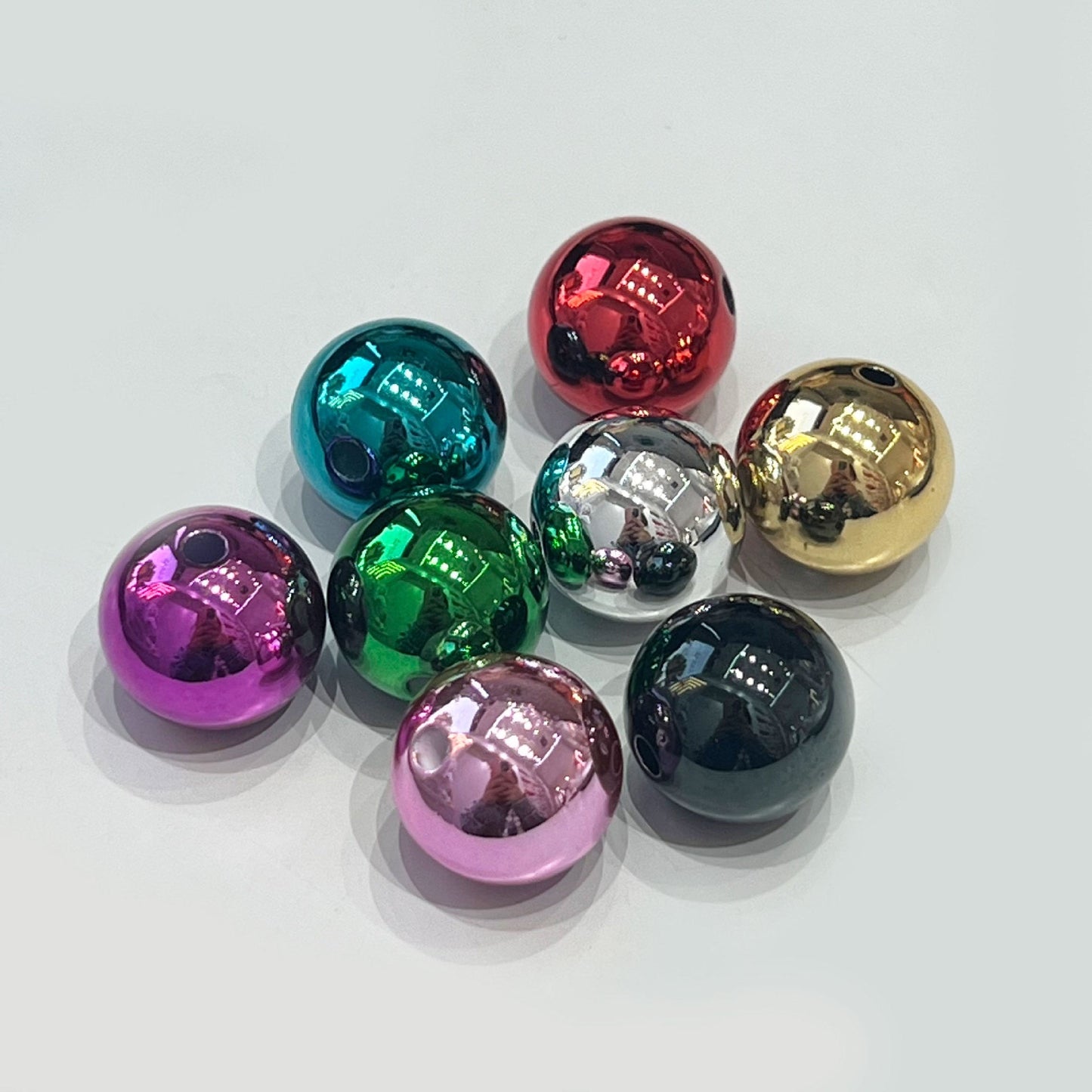 FS1709-16MM Metallic Acrylic Beads Fit For Beadable Pens