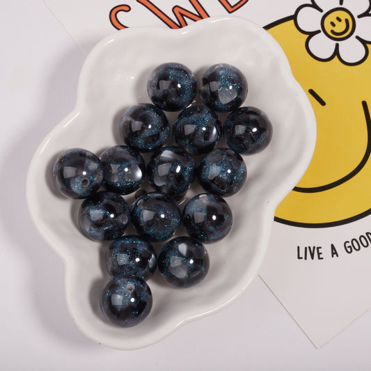 FS1935-Gliter Heart Resin Beads Fit For Beadable Pens