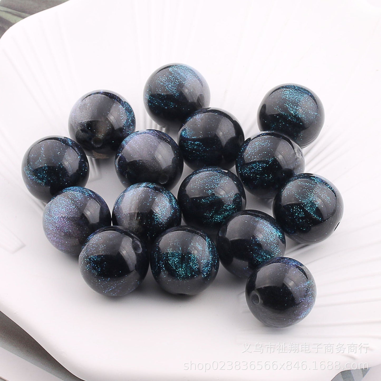 FS1714-16 MM Galaxy Resin Beads Fit For Beadable Pens
