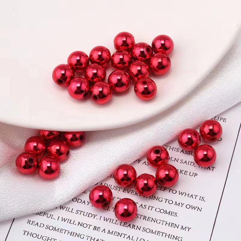 FS1709-16MM Metallic Acrylic Beads Fit For Beadable Pens
