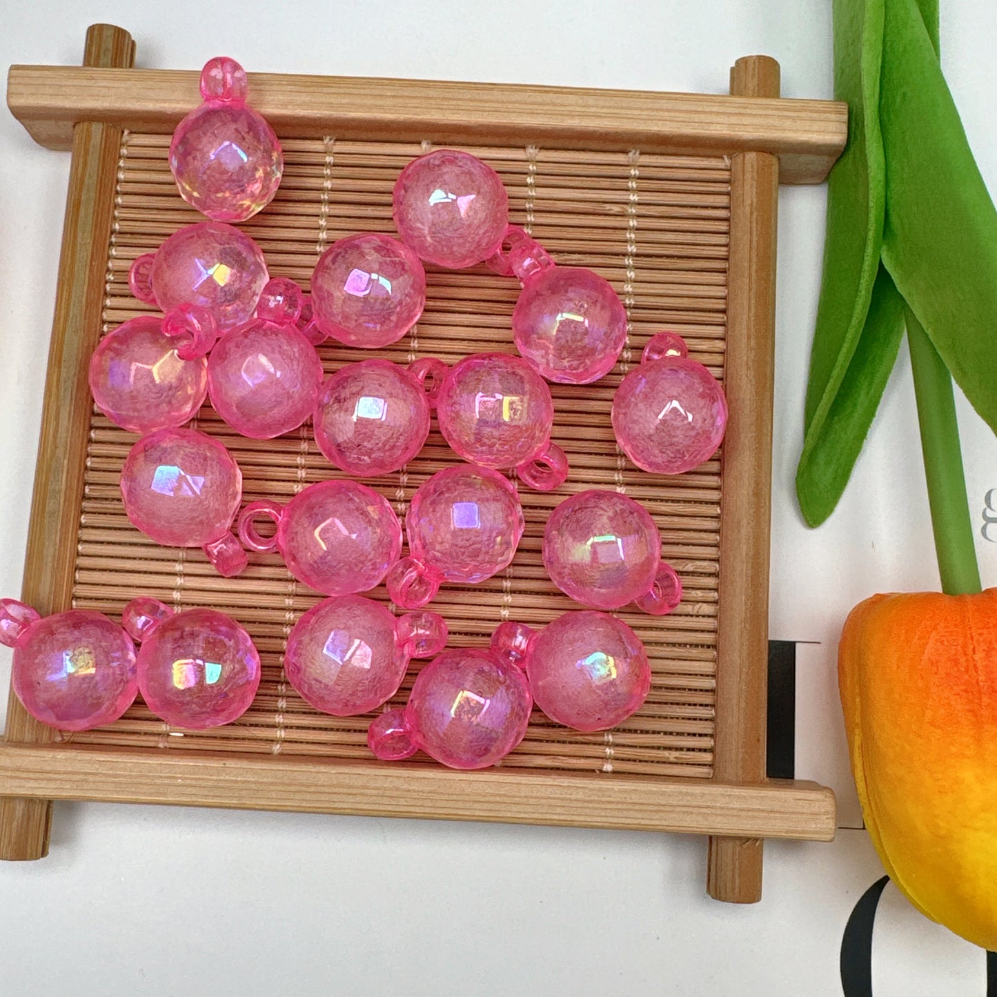 FS3936-16mm Disco Acrylic Bubble Beads For Making Car Hanger