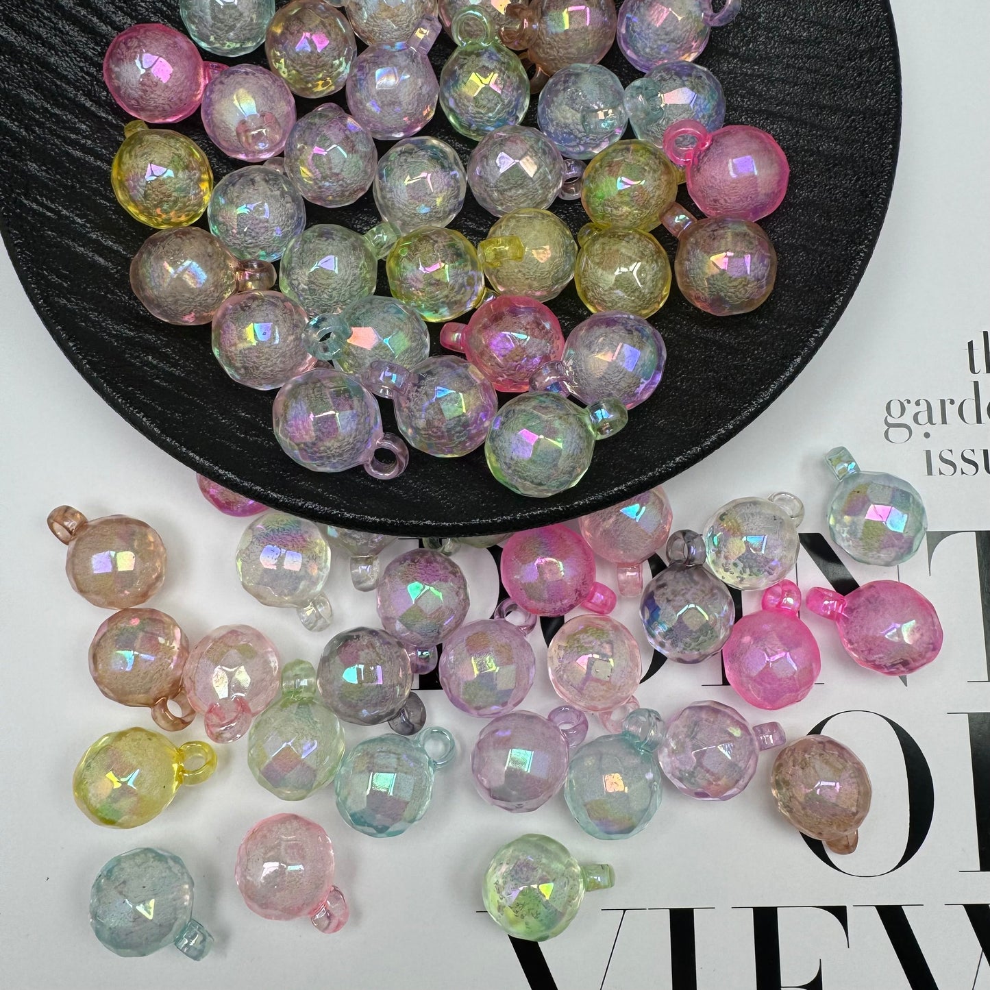 FS3936-16mm Disco Acrylic Bubble Beads For Making Car Hanger