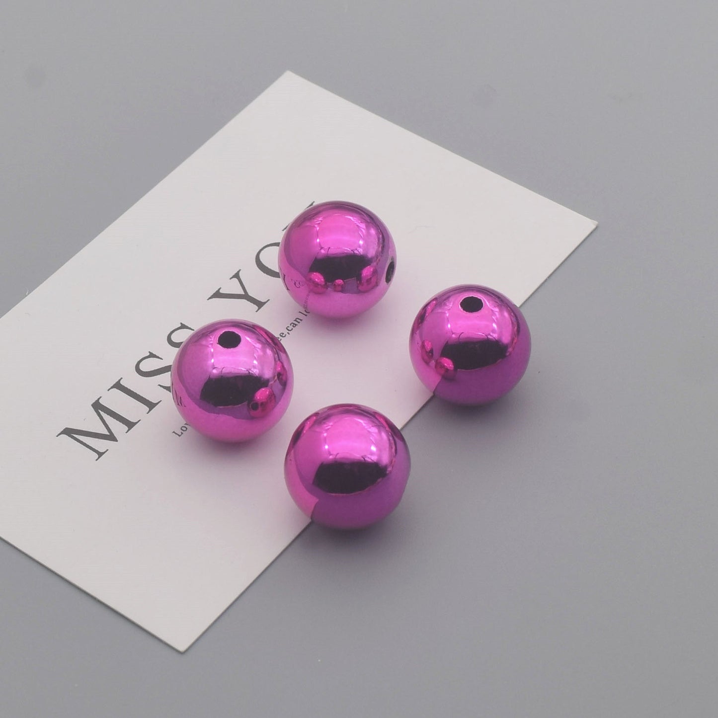 FS1709-16MM Metallic Acrylic Beads Fit For Beadable Pens
