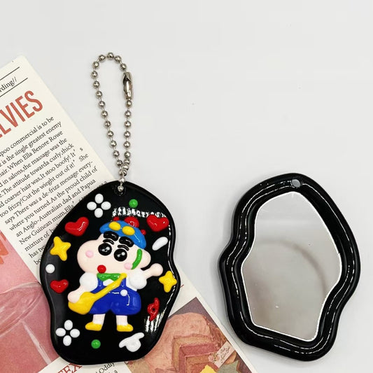 FS3276- 62*46.5mm Crayon Shin-chan Mirror Hand-Drawn Single-Hole Hanging