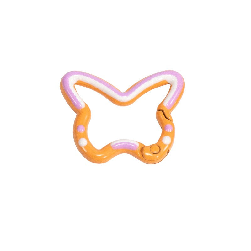 FS3006- 25mm Hand Painted Butterfly Keyring