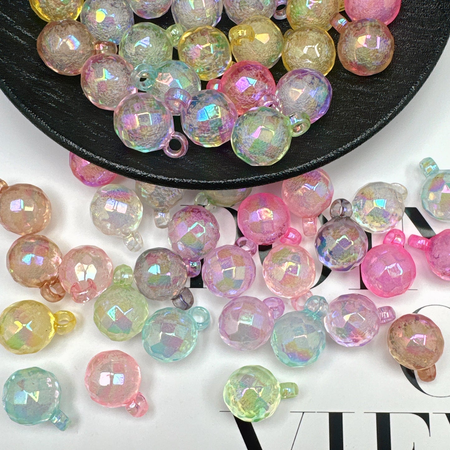 FS3936-16mm Disco Acrylic Bubble Beads For Making Car Hanger