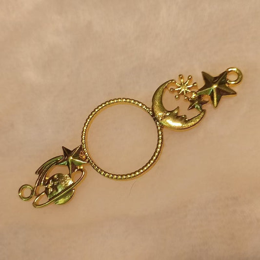 FS5392-69*23mm Five-pointed Star Metal Double Rings