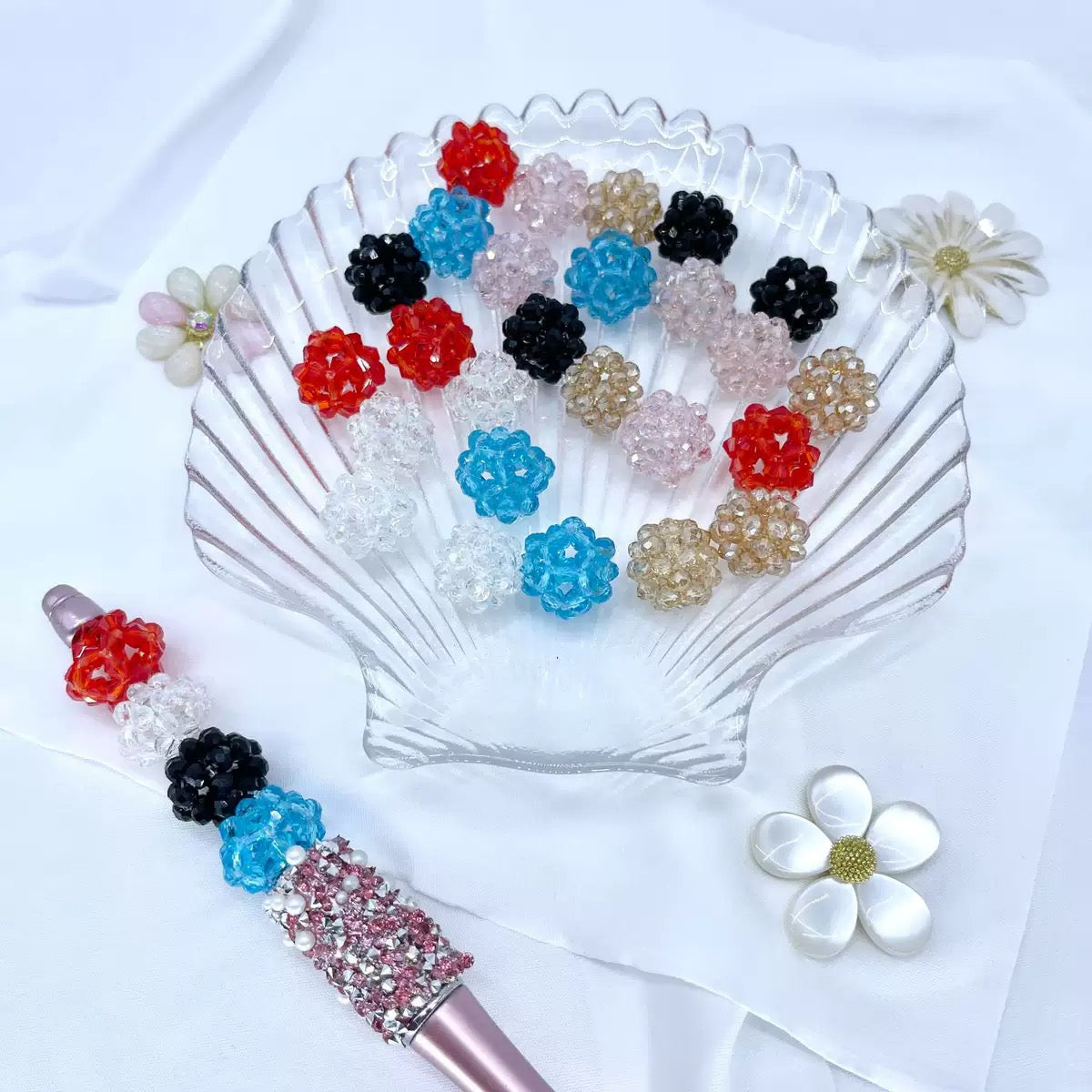 FS3976-16mm Handmade Glass Beads Fit For Beadable Pens