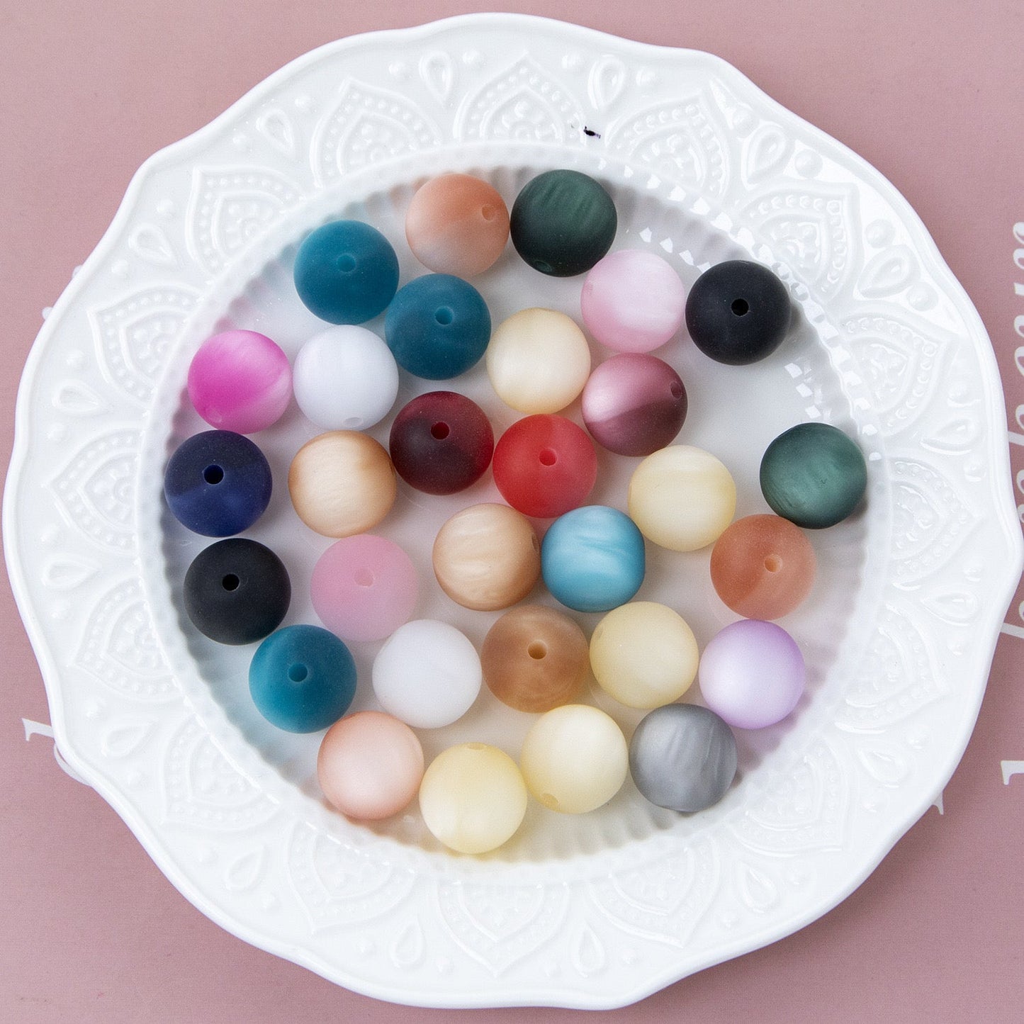 FS1331-16mm Frosted Cat Eye Resin Beads Fit For Beadable Pens
