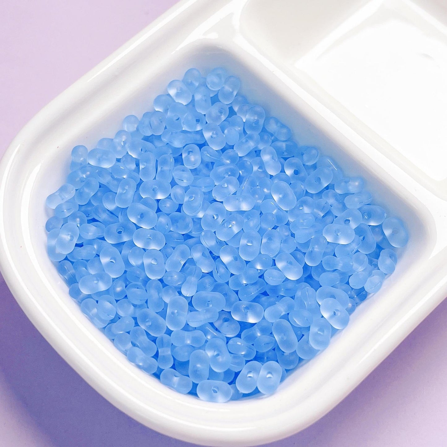 FS2381-3¡Á6mm Clear Frosted Peanut Acrylic Beads For Making Key Chain