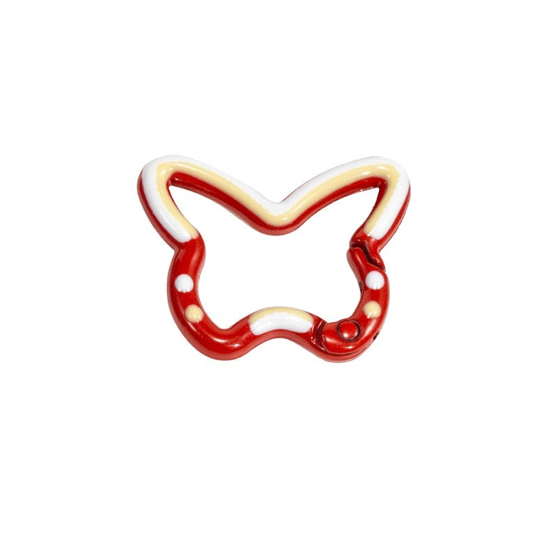 FS3006- 25mm Hand Painted Butterfly Keyring