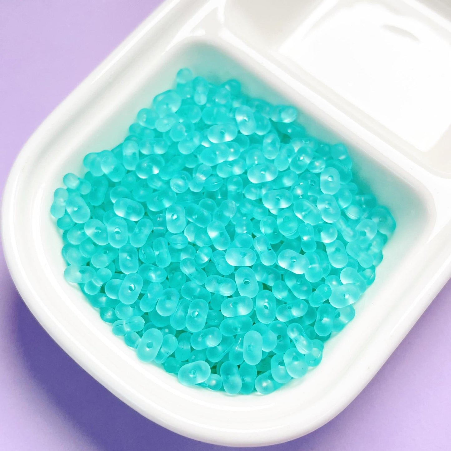 FS2381-3¡Á6mm Clear Frosted Peanut Acrylic Beads For Making Key Chain