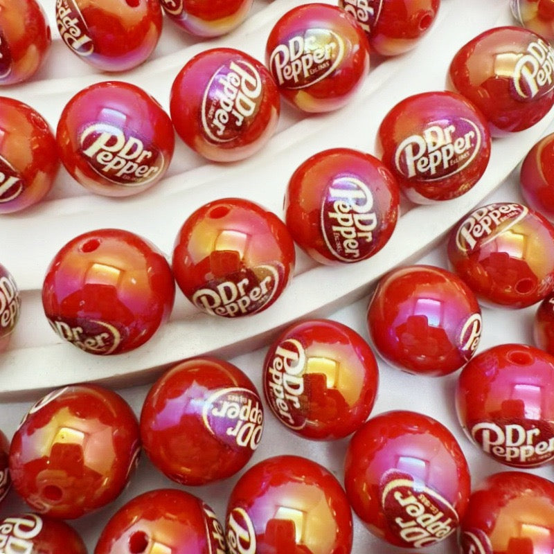 FS4263-16Mm Printed UV Coating Acrylic Beads Fit For Beadable Pens