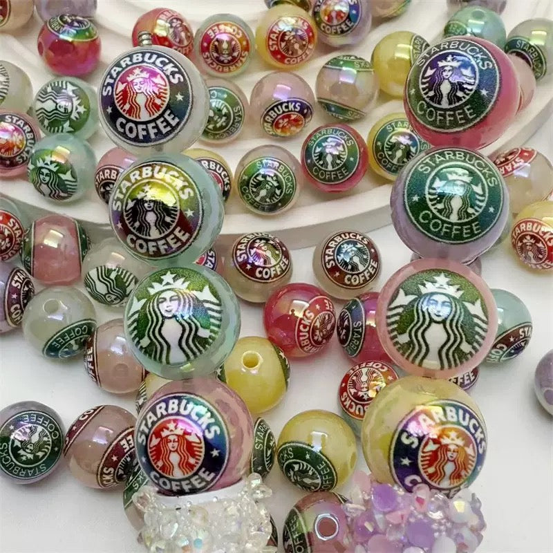 FS4254-16mm UV Coating Star Bucks Acrylic Beads Fit For Beadable
