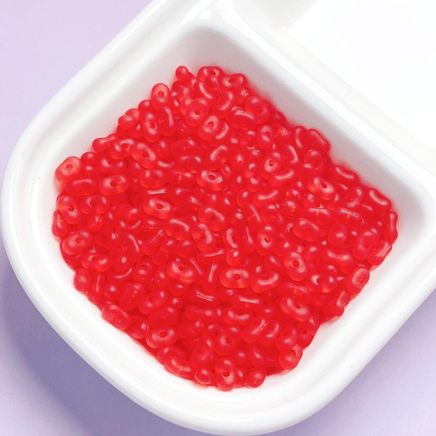 FS2381-3¡Á6mm Clear Frosted Peanut Acrylic Beads For Making Key Chain