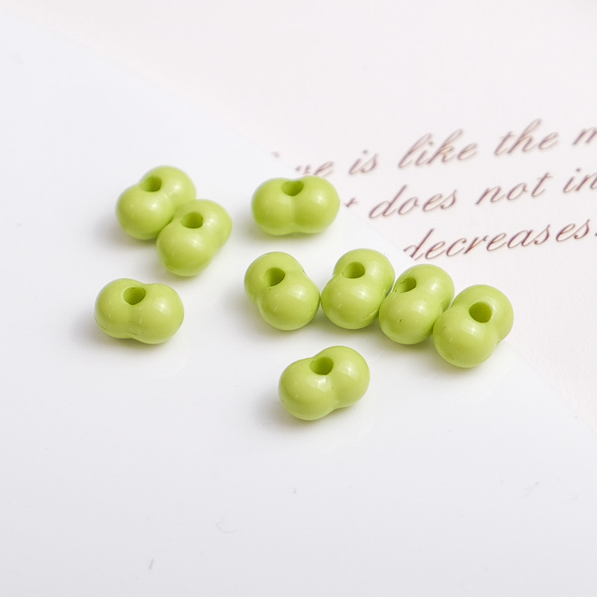 FS2379-5*8mm Solid Color Peanut Acrylic Beads For Making Keychain