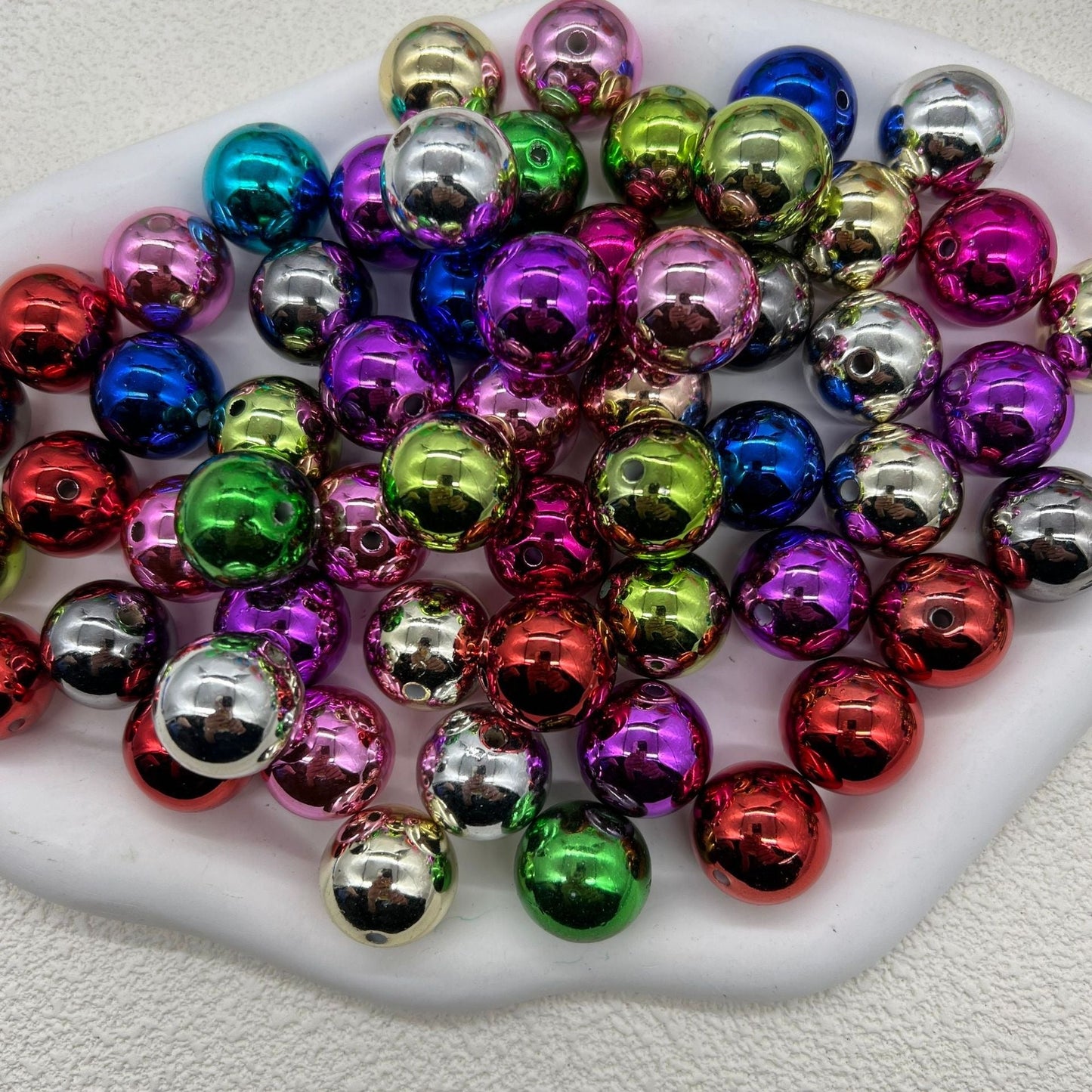 FS1709-16MM Metallic Acrylic Beads Fit For Beadable Pens