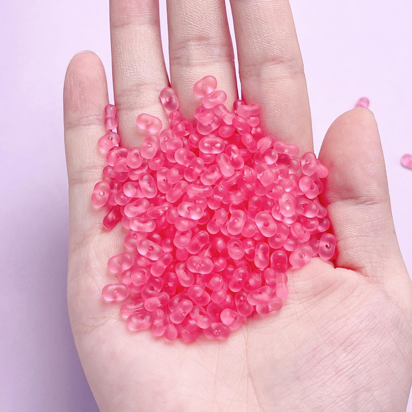 FS2381-3¡Á6mm Clear Frosted Peanut Acrylic Beads For Making Key Chain