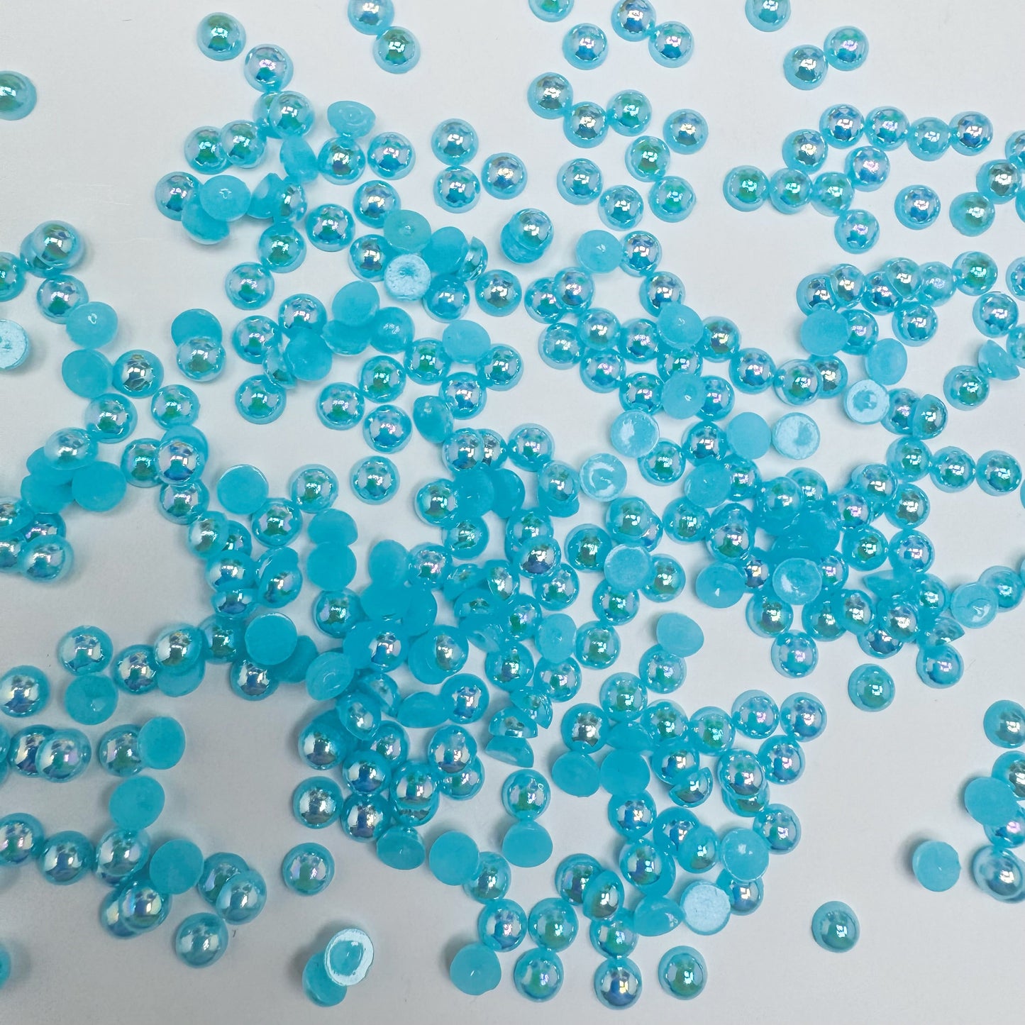 FS3639-4mm AB Half Pearl Looking Half Acrylic Pearl Patch For Making Fancy Beads Or Fancy Pen