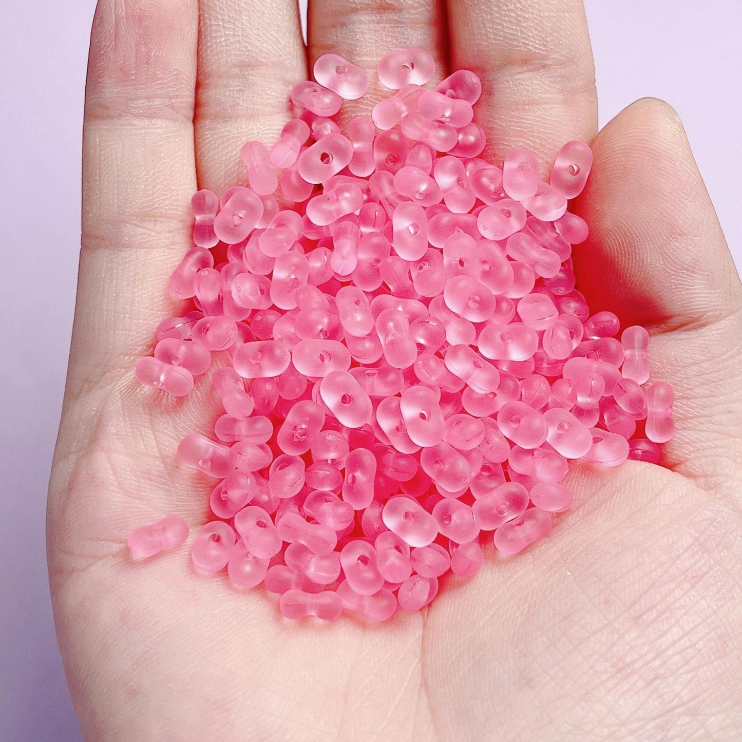 FS2381-3¡Á6mm Clear Frosted Peanut Acrylic Beads For Making Key Chain