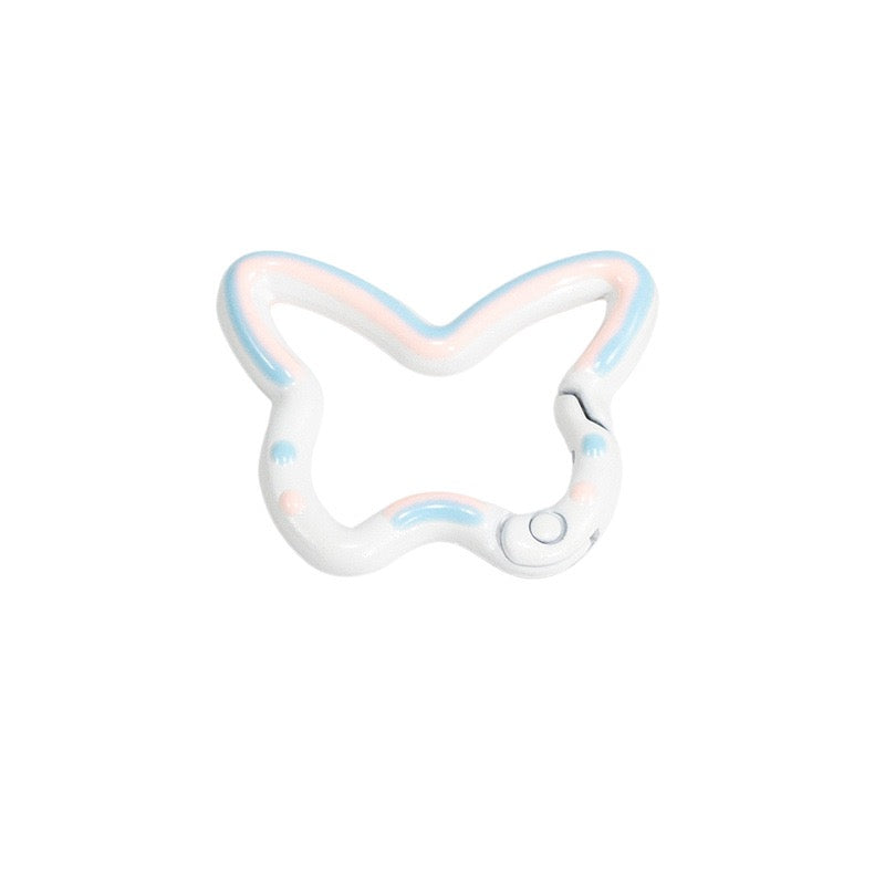 FS3006- 25mm Hand Painted Butterfly Keyring