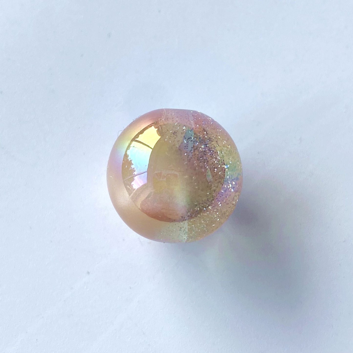 FS0082-Random Mixed Color 10MM UV Gradient Color Glitter Resin Beads Fit For Beadable Pens