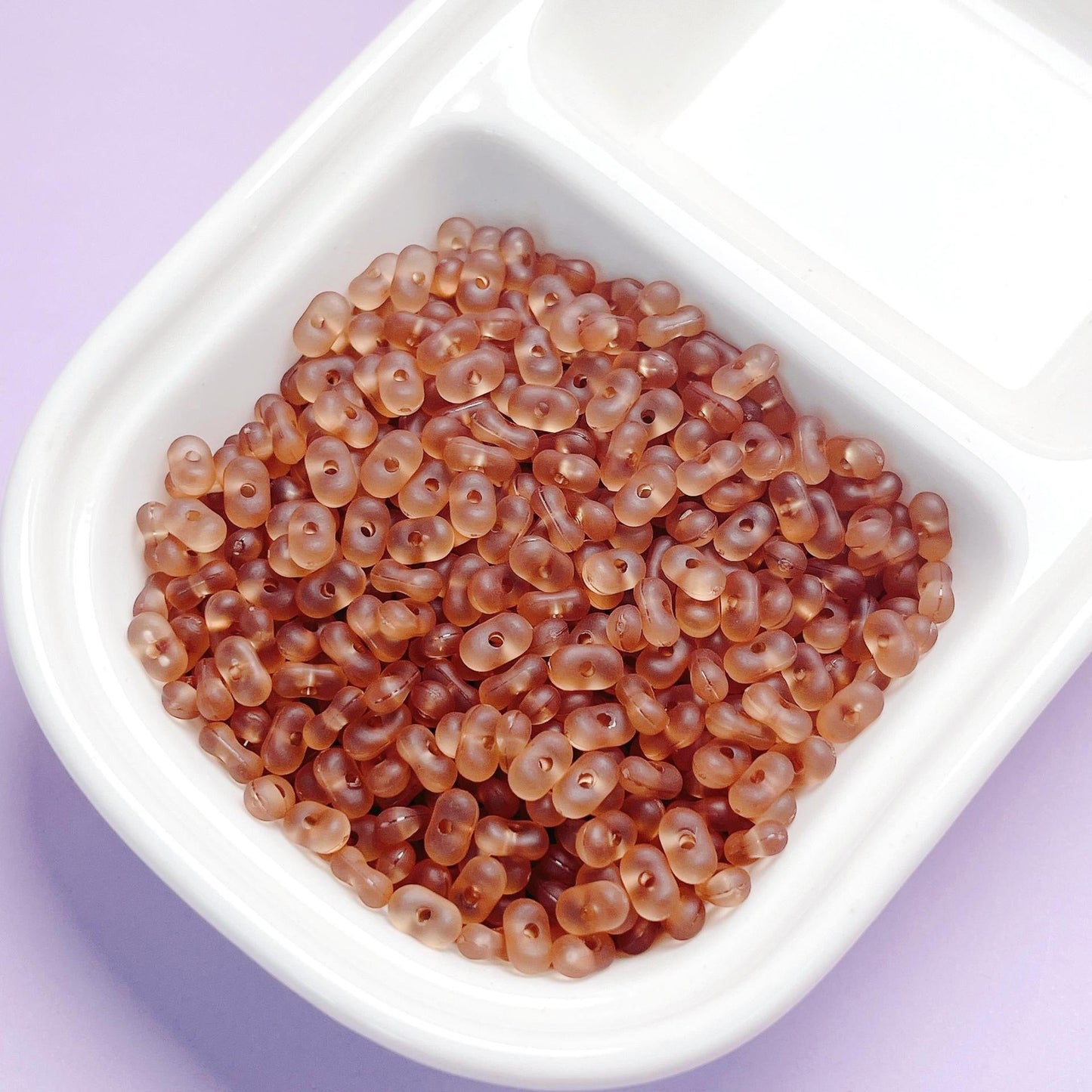 FS2381-3¡Á6mm Clear Frosted Peanut Acrylic Beads For Making Key Chain