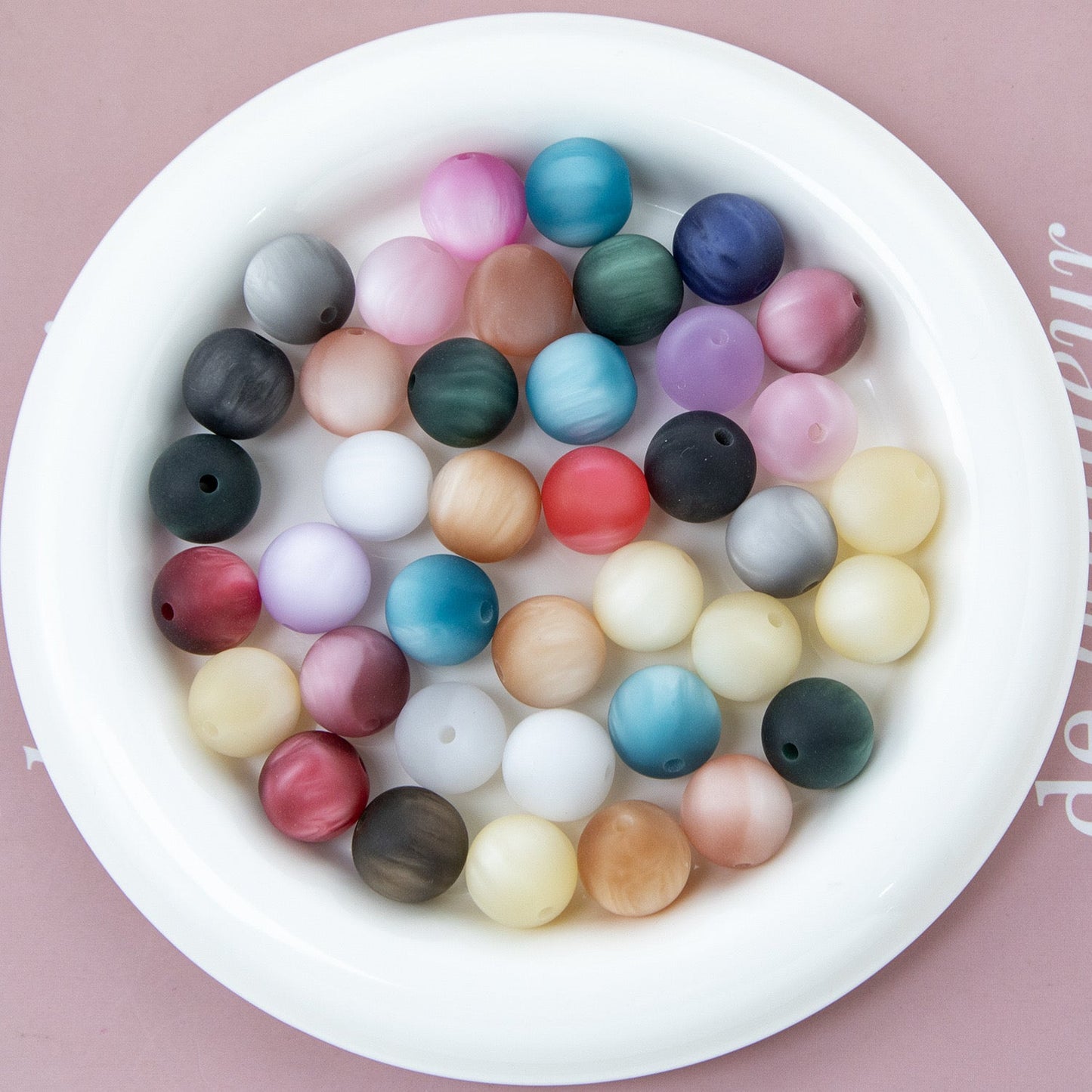FS1331-16mm Frosted Cat Eye Resin Beads Fit For Beadable Pens