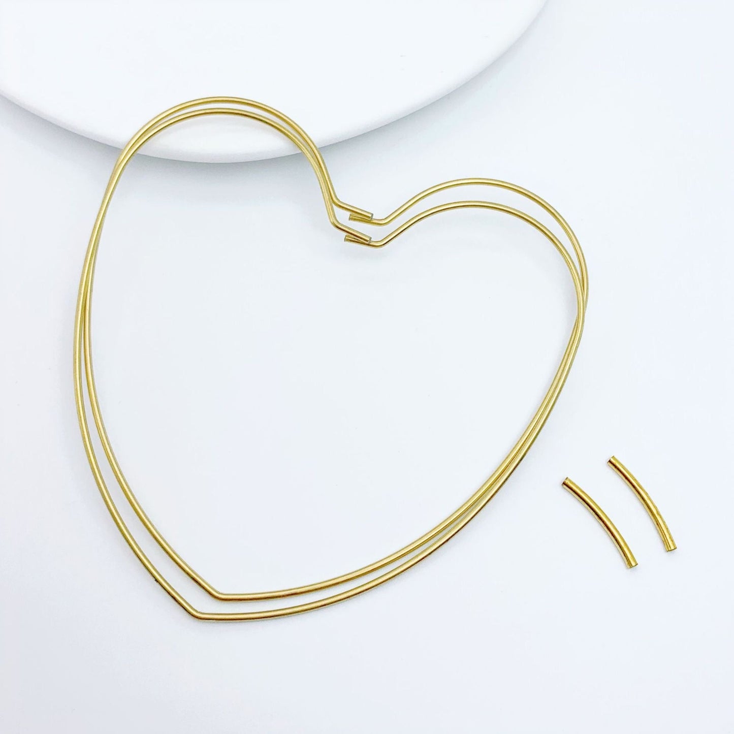 FS2104-90mm¡Á100mm Heart Wire Ring For Making Car Hanger