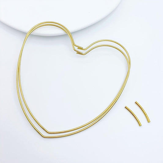 FS2104-90mm¡Á100mm Heart Wire Ring For Making Car Hanger