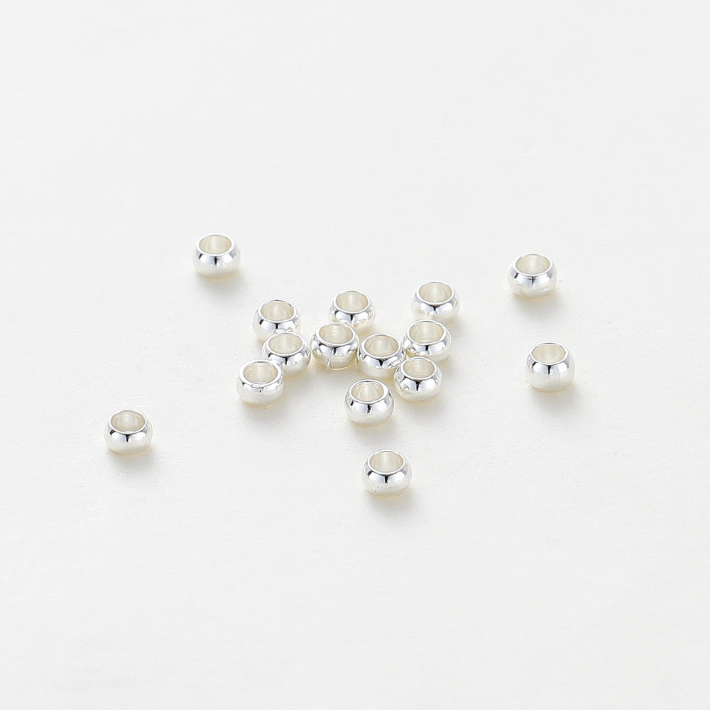 FS1814-2.5mm Sliver Crimp Beads For Making Keychain
