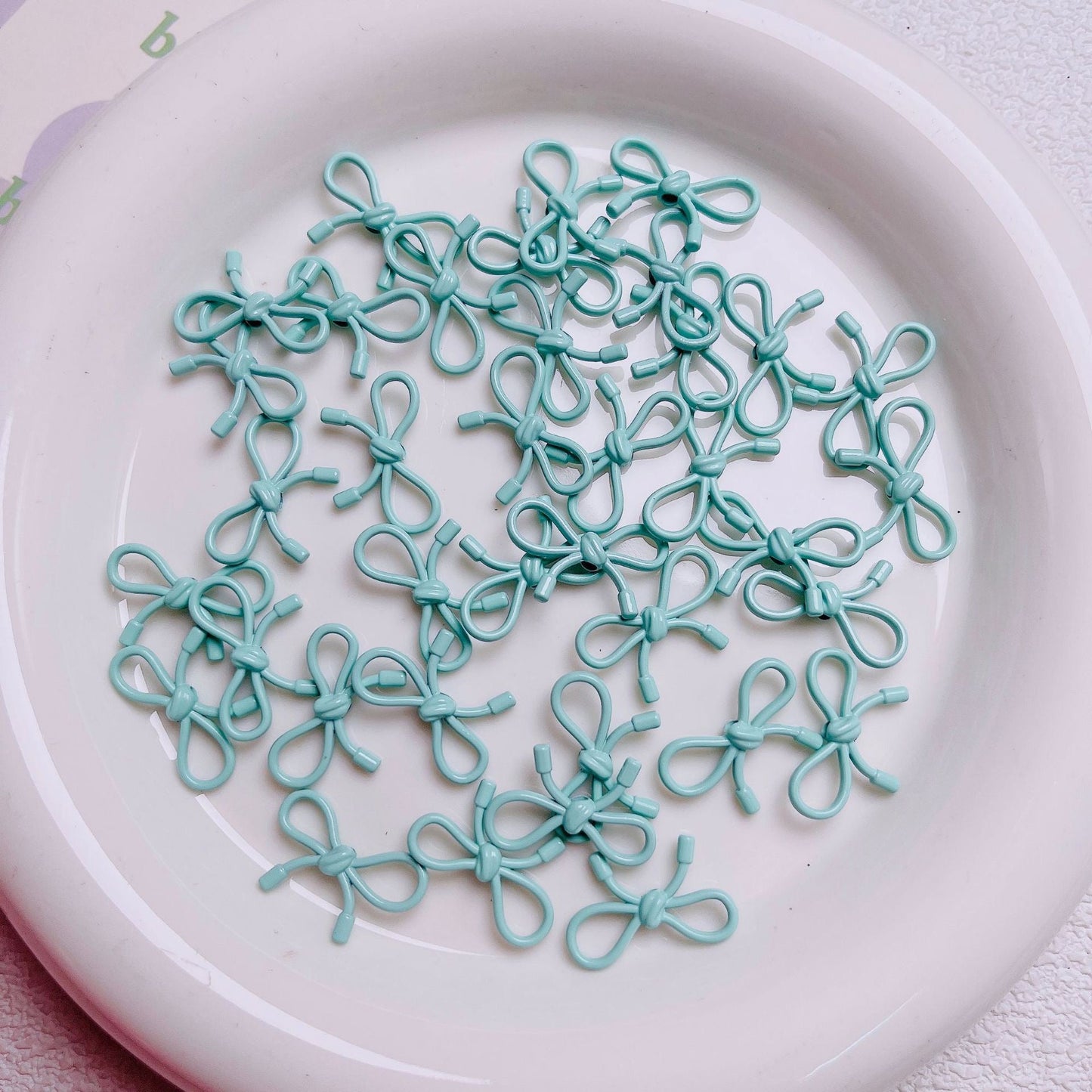 FS2511-13¡Á20mm Stoving Vanish Metal Beads For Making Keychain