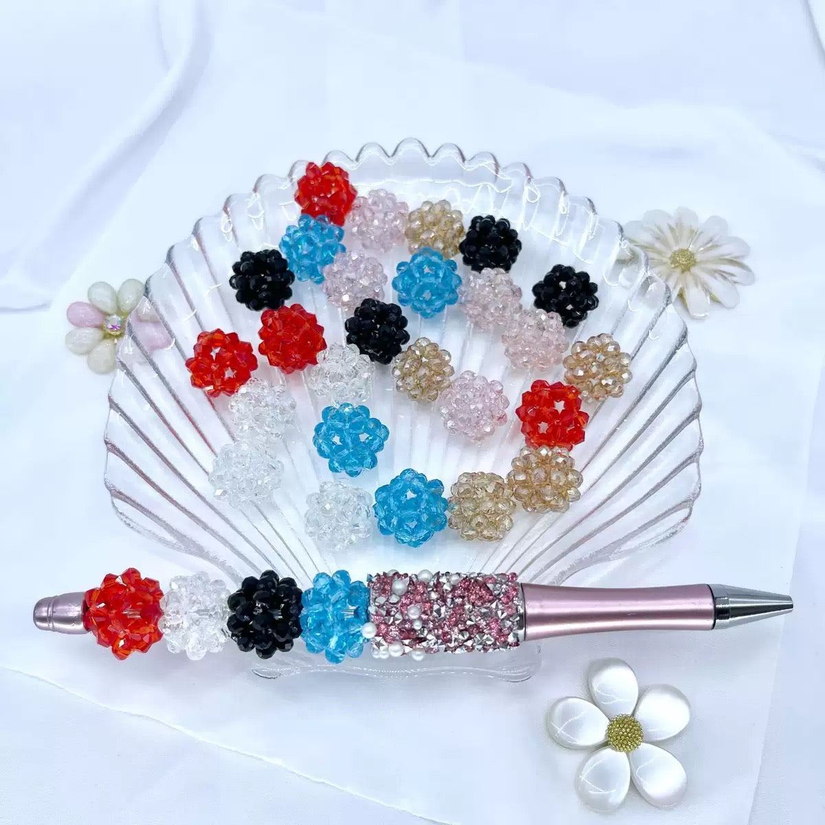 FS3976-16mm Handmade Glass Beads Fit For Beadable Pens