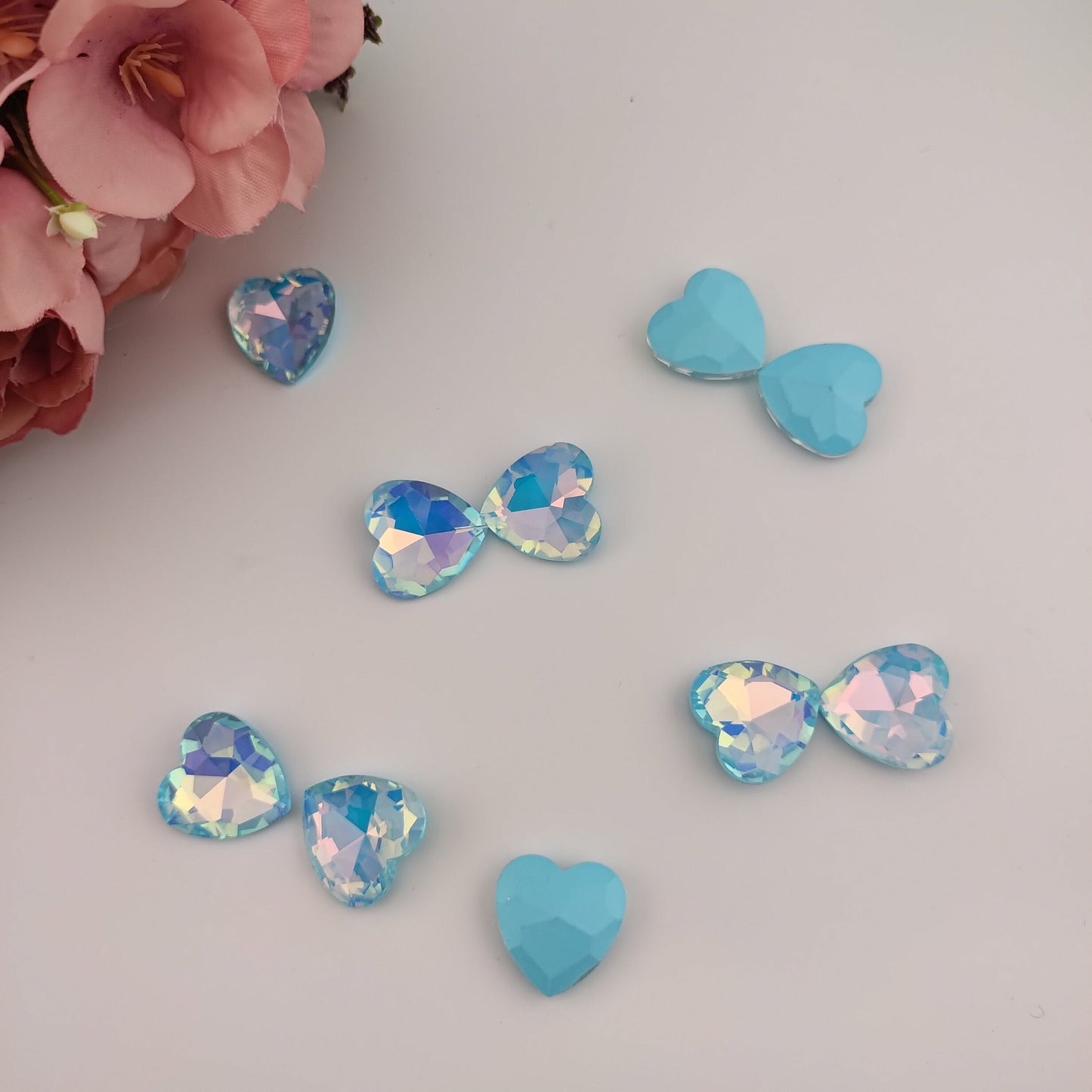 FS1175- 16mm Heart Crystal, Love-shaped Crystal Spiked-bottom Diamond