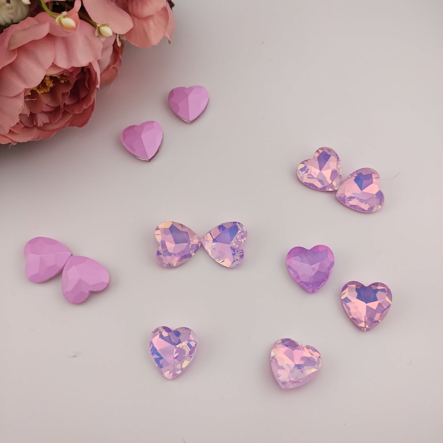 FS1175- 16mm Heart Crystal, Love-shaped Crystal Spiked-bottom Diamond