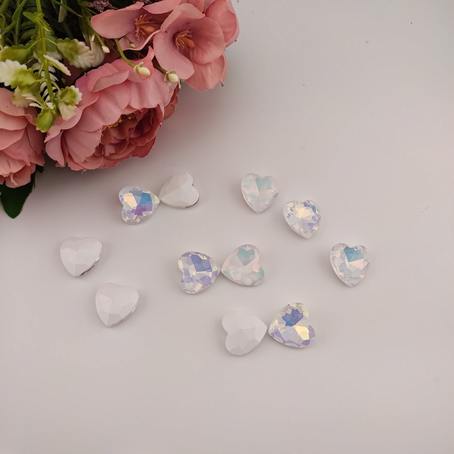FS1175- 16mm Heart Crystal, Love-shaped Crystal Spiked-bottom Diamond