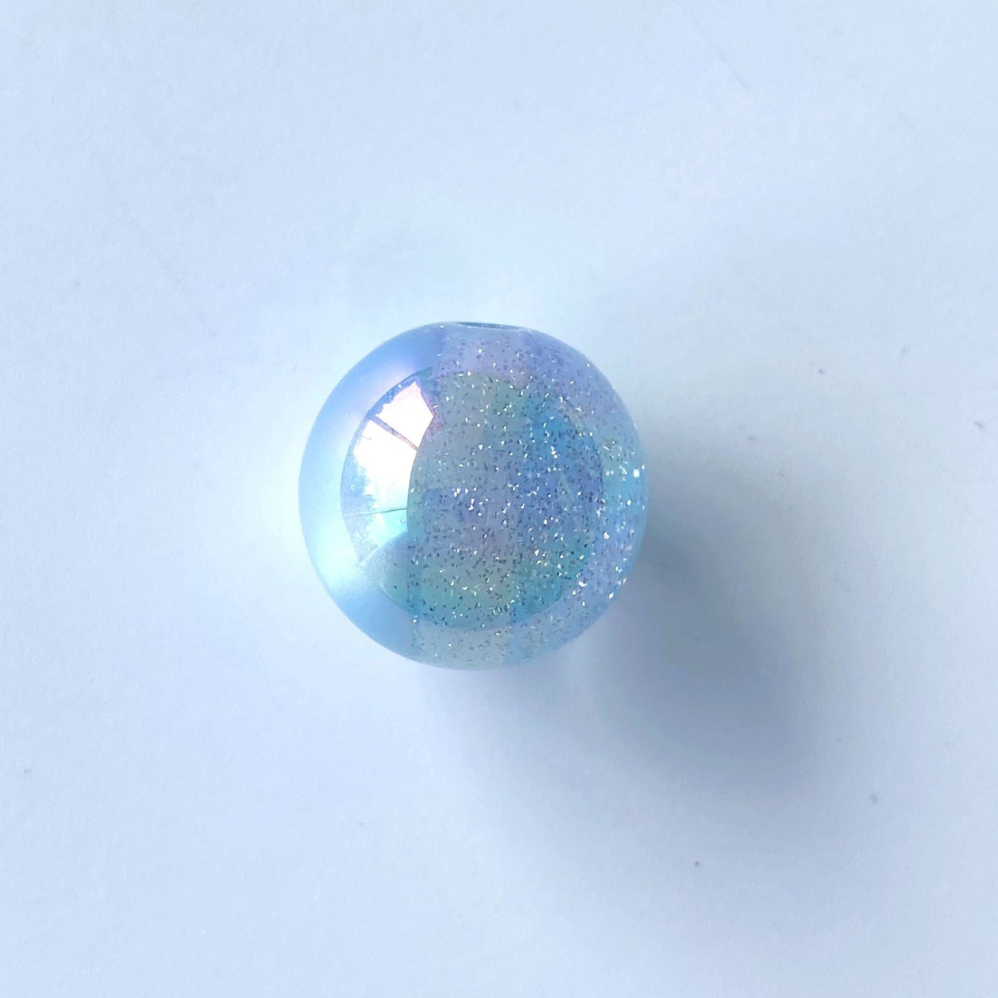 FS0082-Random Mixed Color 10MM UV Gradient Color Glitter Resin Beads Fit For Beadable Pens