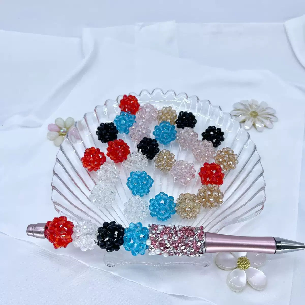 FS3976-16mm Handmade Glass Beads Fit For Beadable Pens